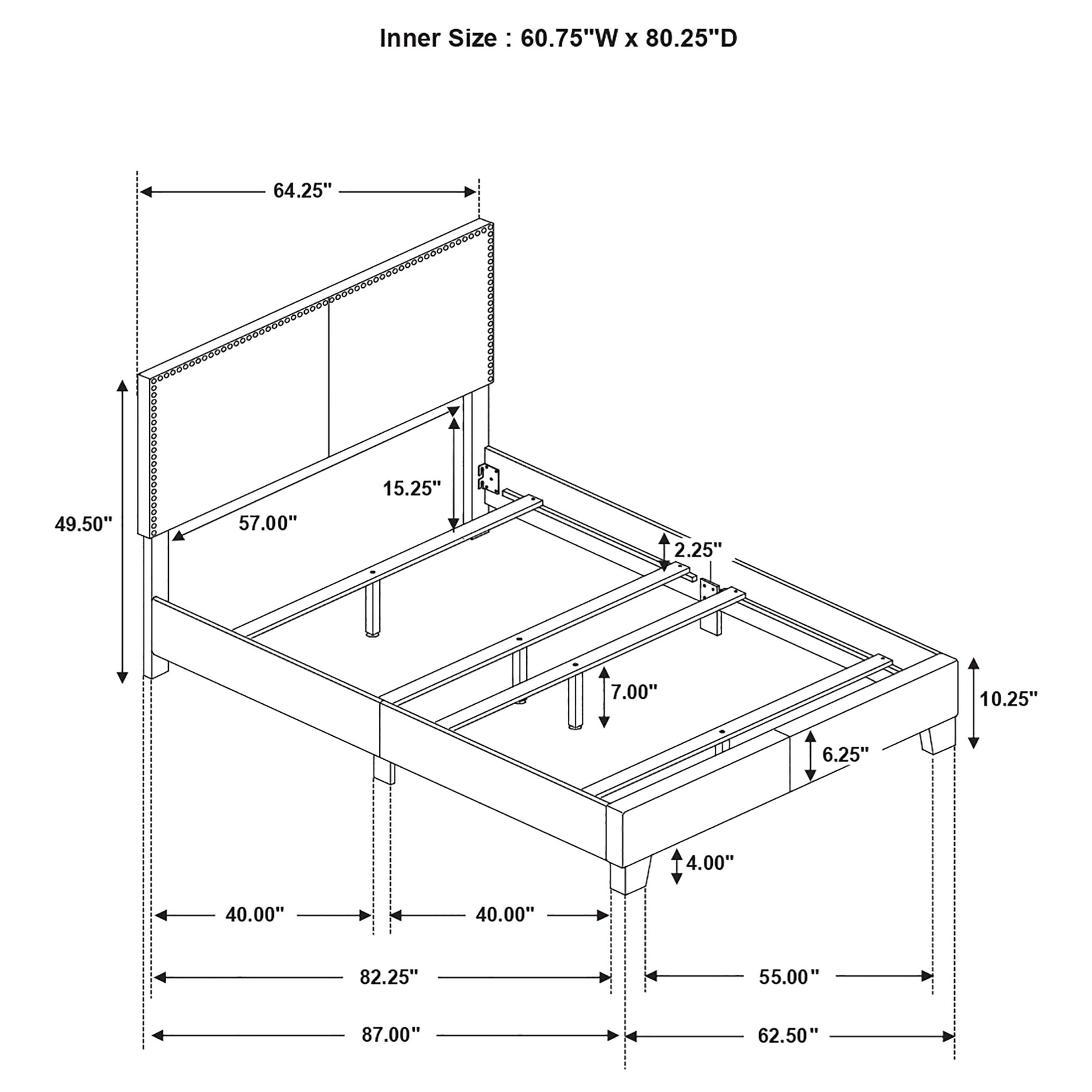 Boyd Upholstered Queen Panel Bed Ivory - Discount Furniture Connection