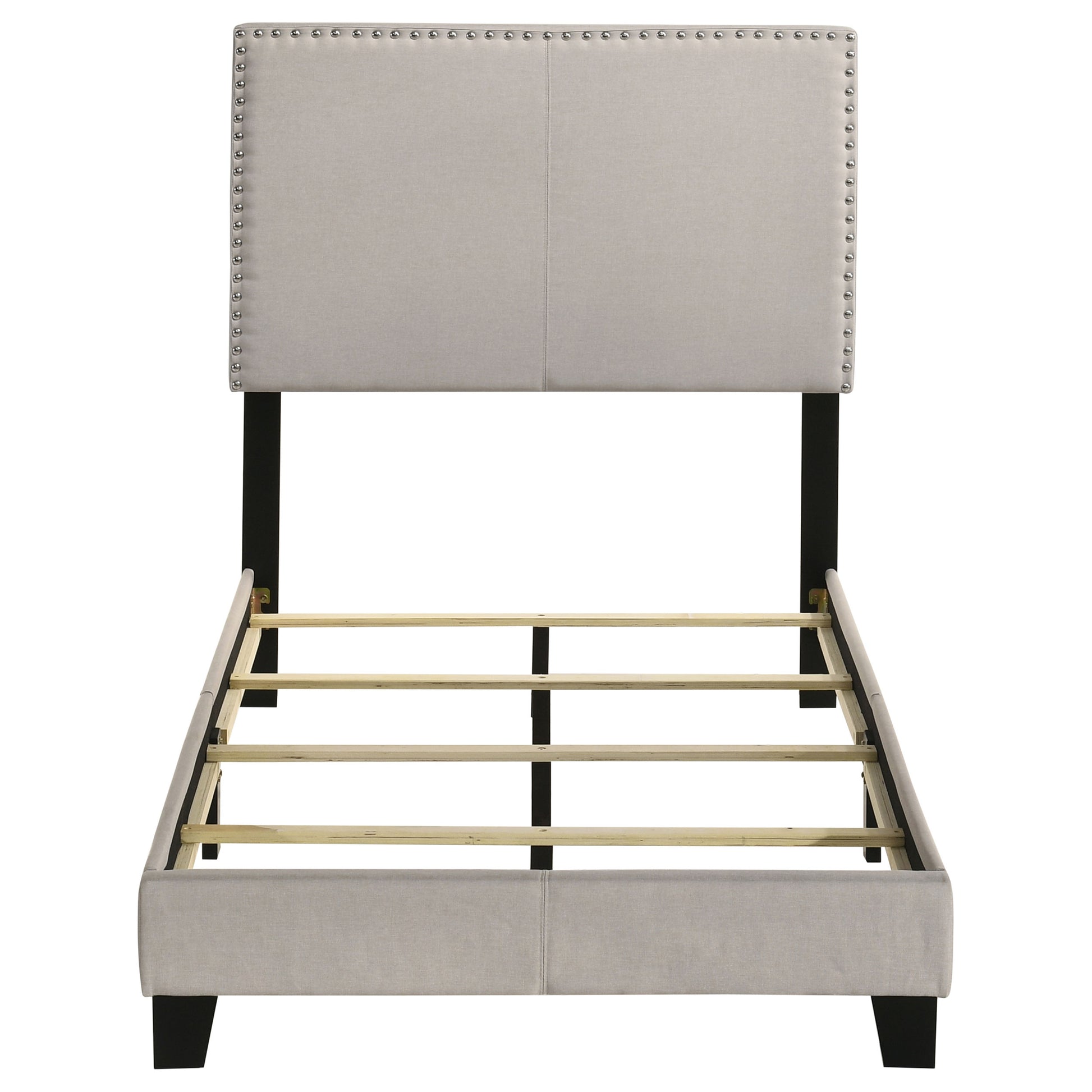 Boyd Upholstered Twin Panel Bed Ivory - Discount Furniture Connection