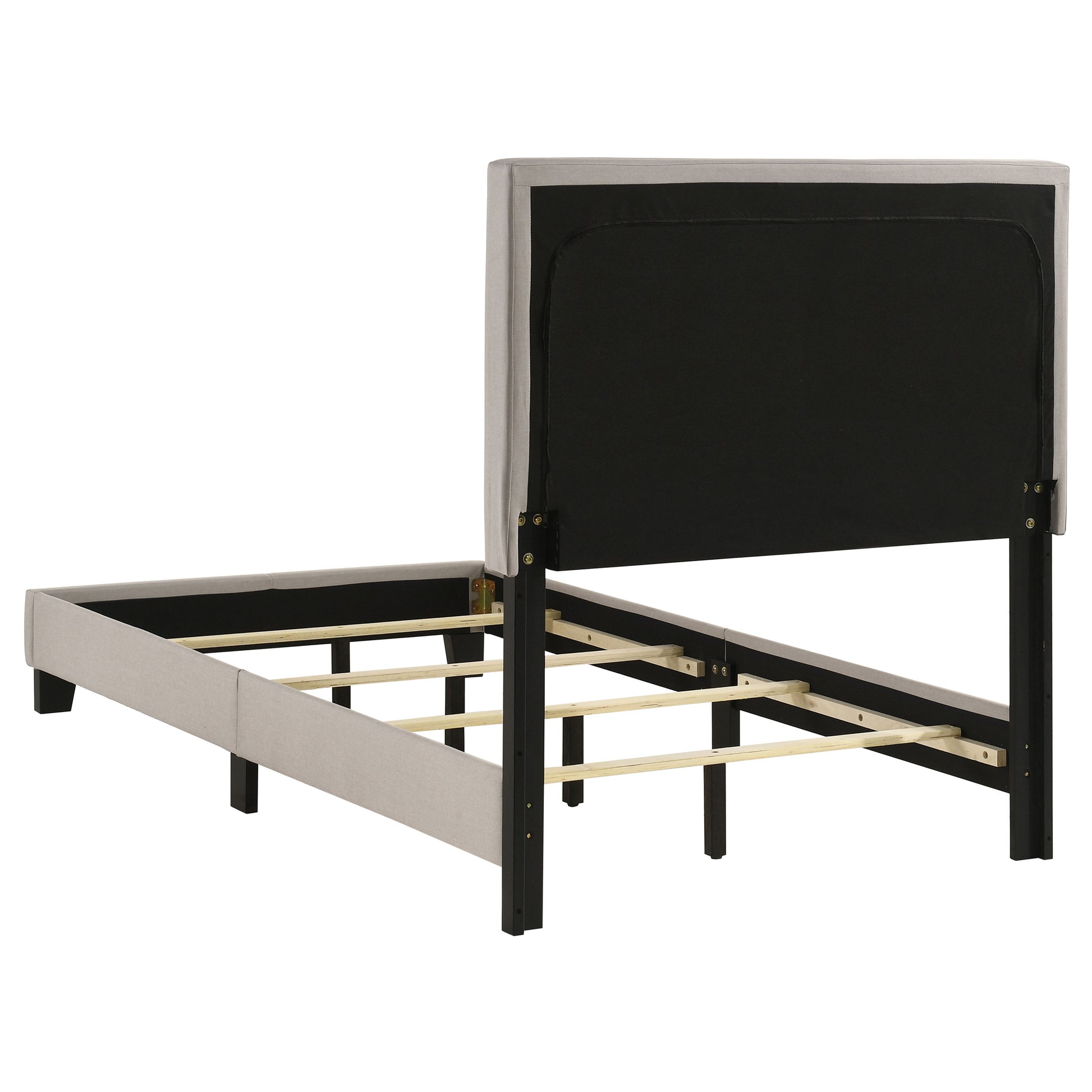 Boyd Upholstered Twin Panel Bed Ivory - Discount Furniture Connection