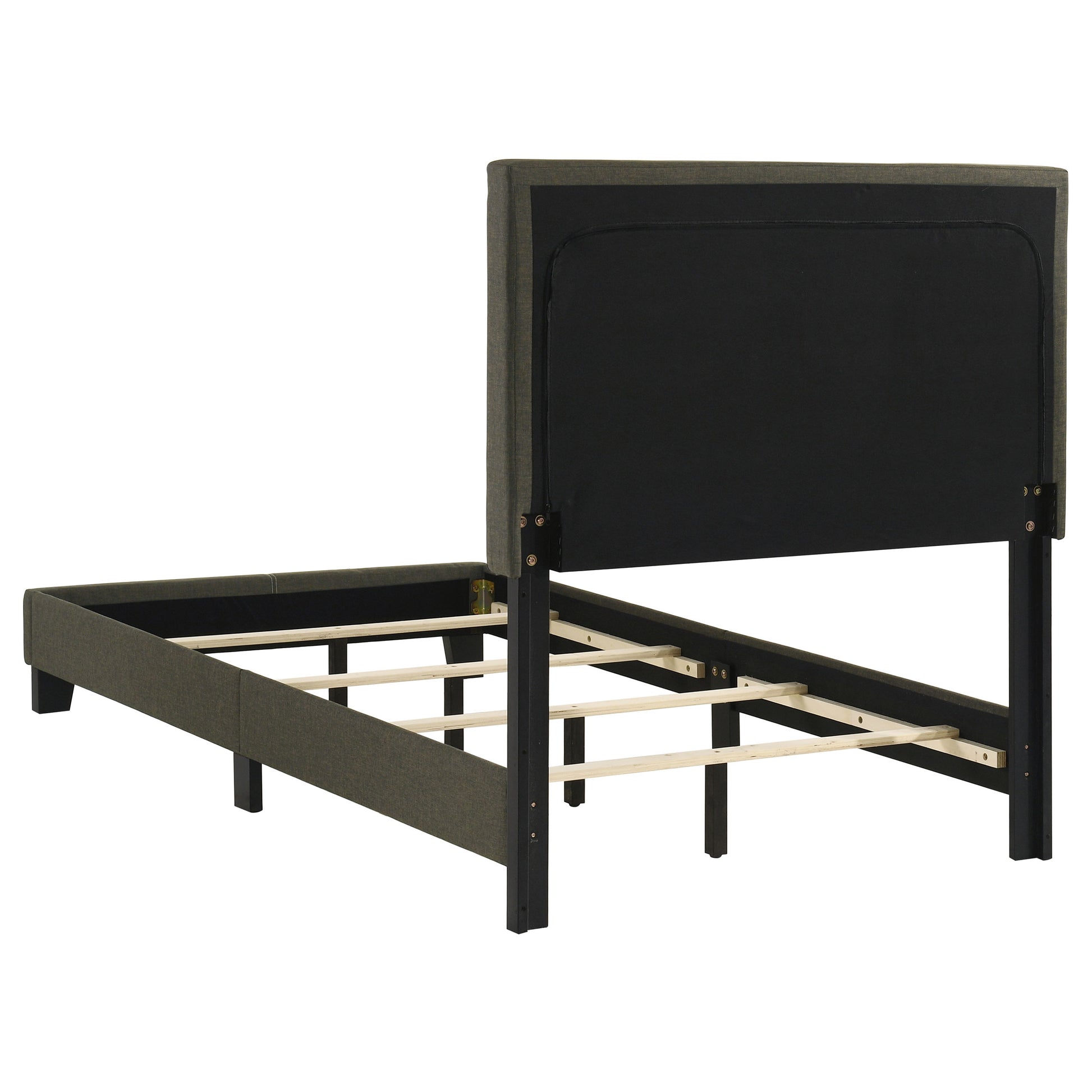 Boyd Upholstered Twin Panel Bed Charcoal - Discount Furniture Connection