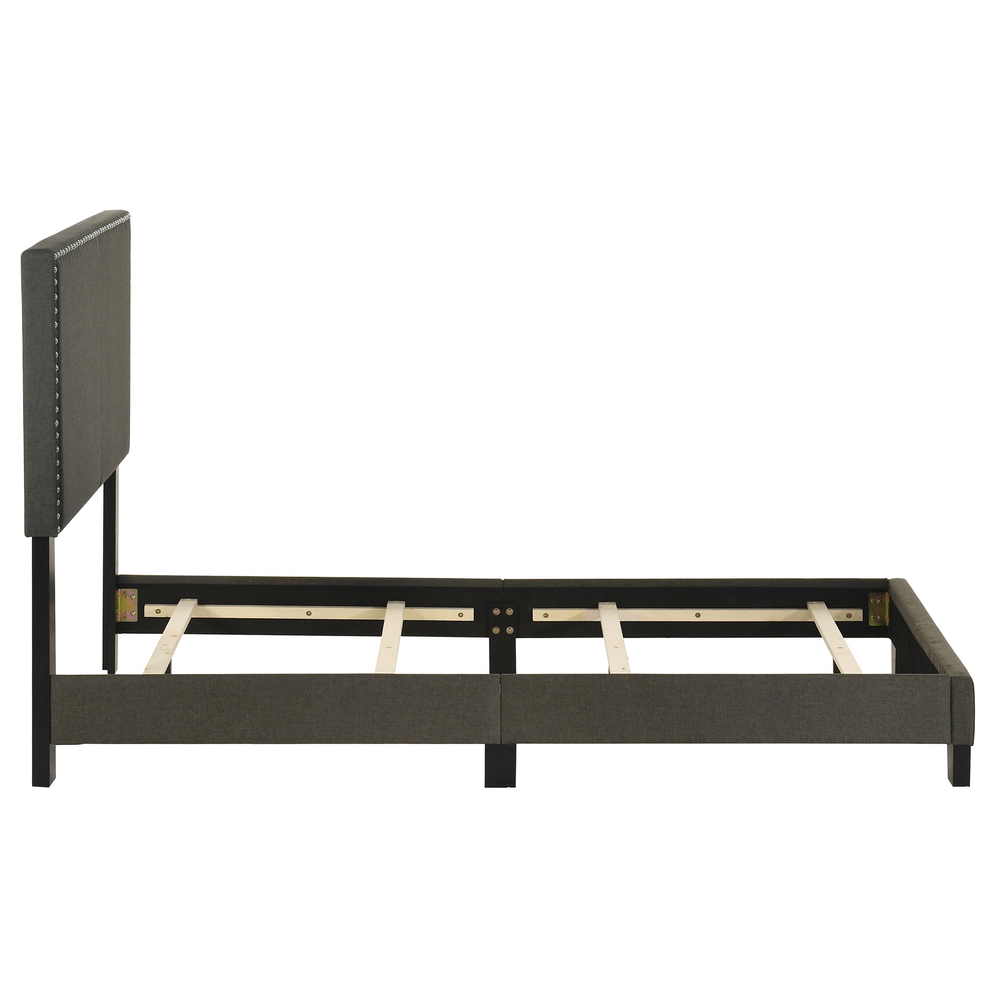 Boyd Upholstered Twin Panel Bed Charcoal - Discount Furniture Connection
