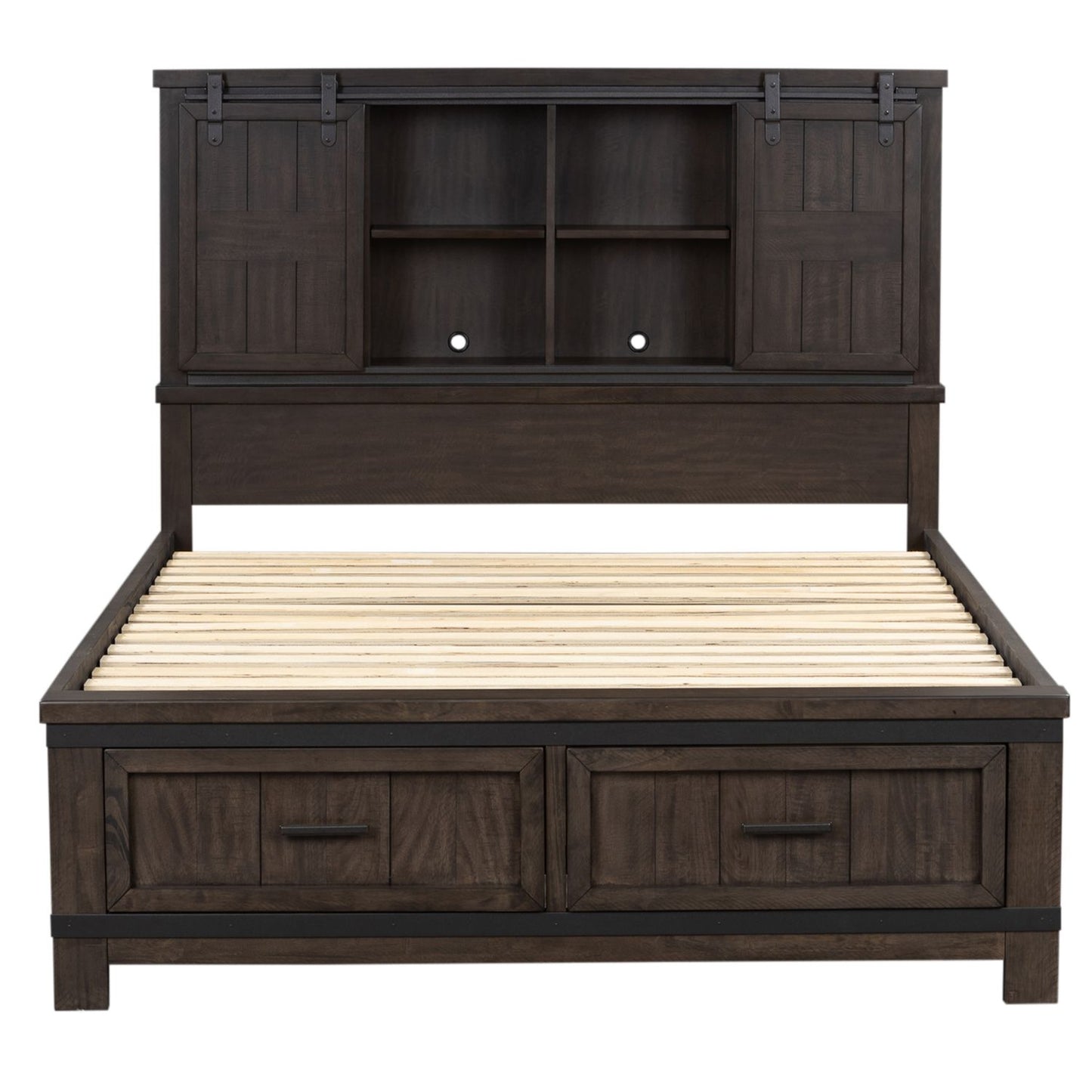 King Bookcase Bed, Dresser & Mirror