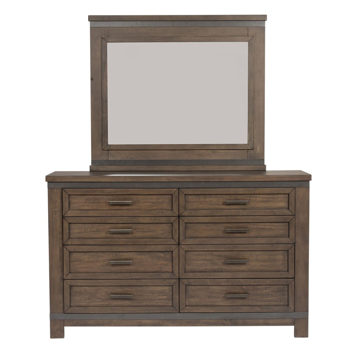 King Bookcase Bed, Dresser & Mirror