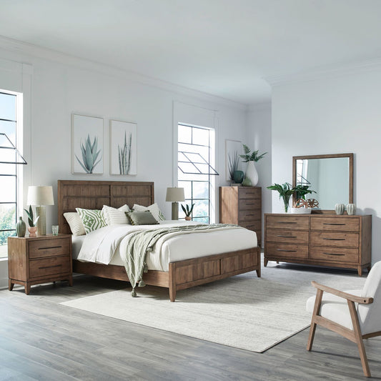King California Panel Bed, Dresser & Mirror, Chest, Night Stand
