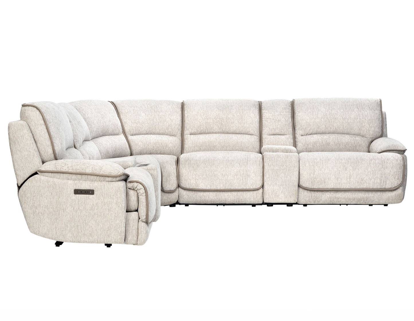 Olsen 6-Piece Sectional, Dual-Power Zero-Gravity Reclining, Dove