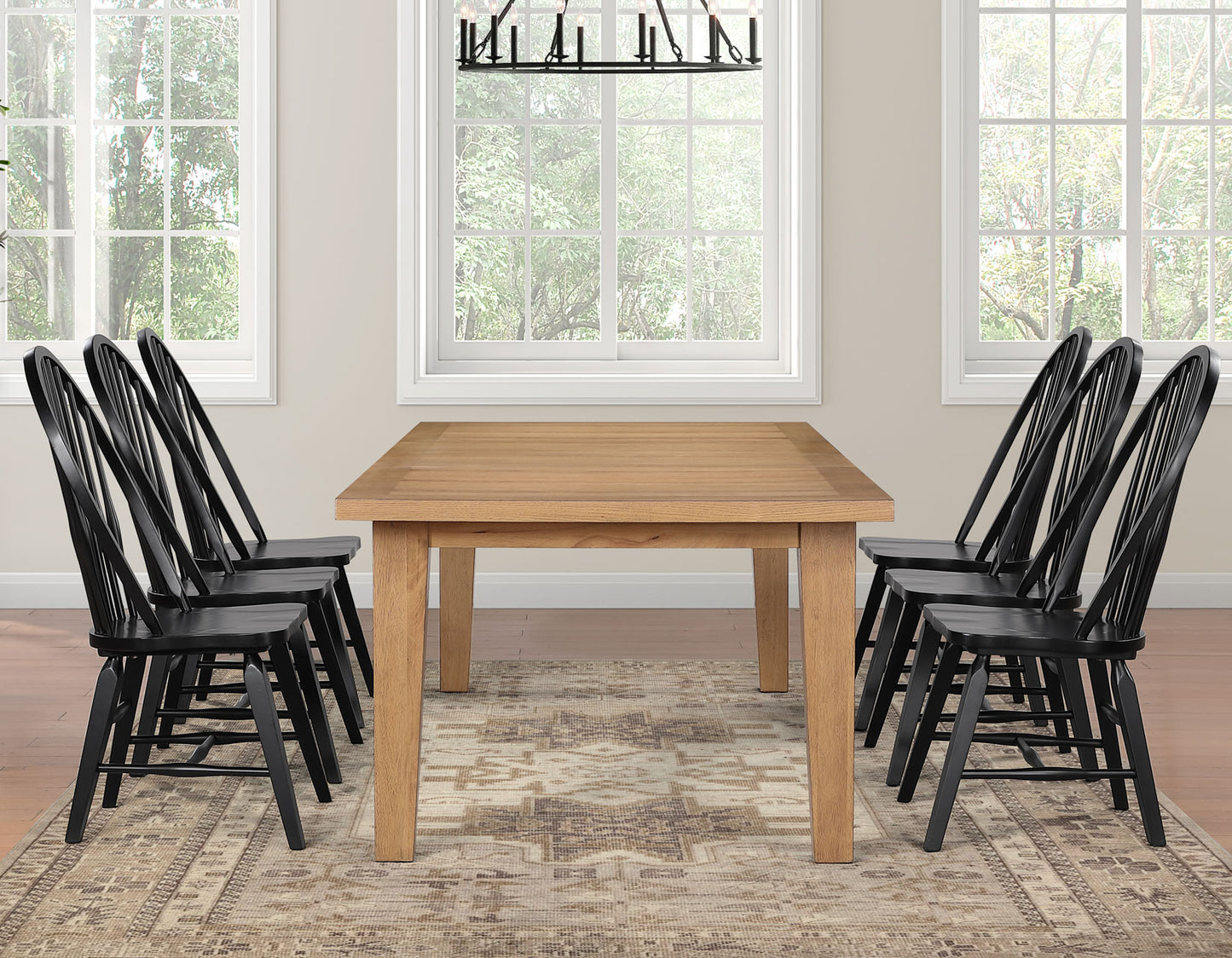 Sommerset 5-Piece 64-96″ Windsor Dining Set