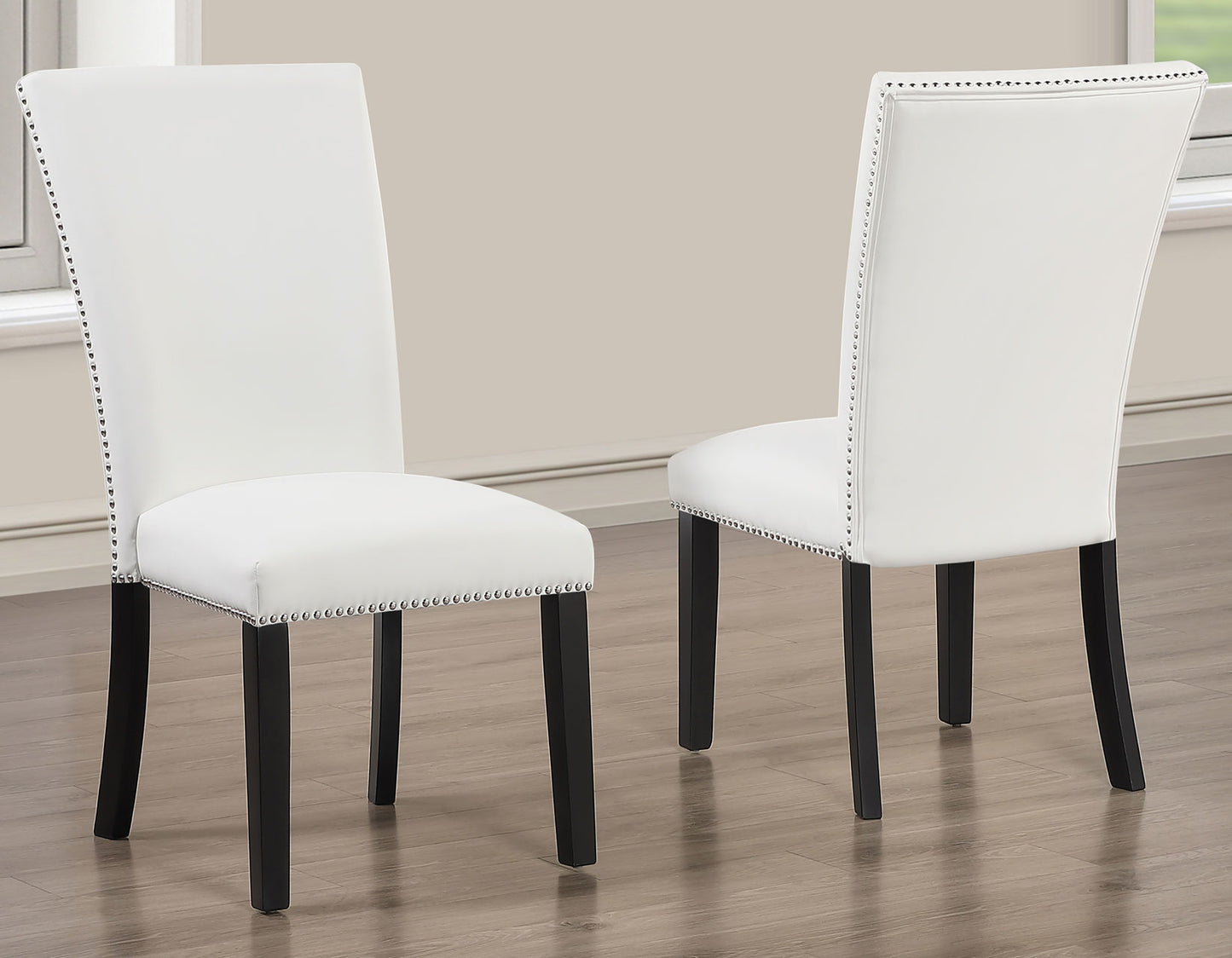Artemis Side Chair, White Vegan Leather Cover