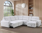 Snyder White 6-Piece Glider Sectional