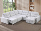 Snyder White 6-Piece Glider Sectional