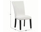 Artemis Side Chair, White Vegan Leather Cover