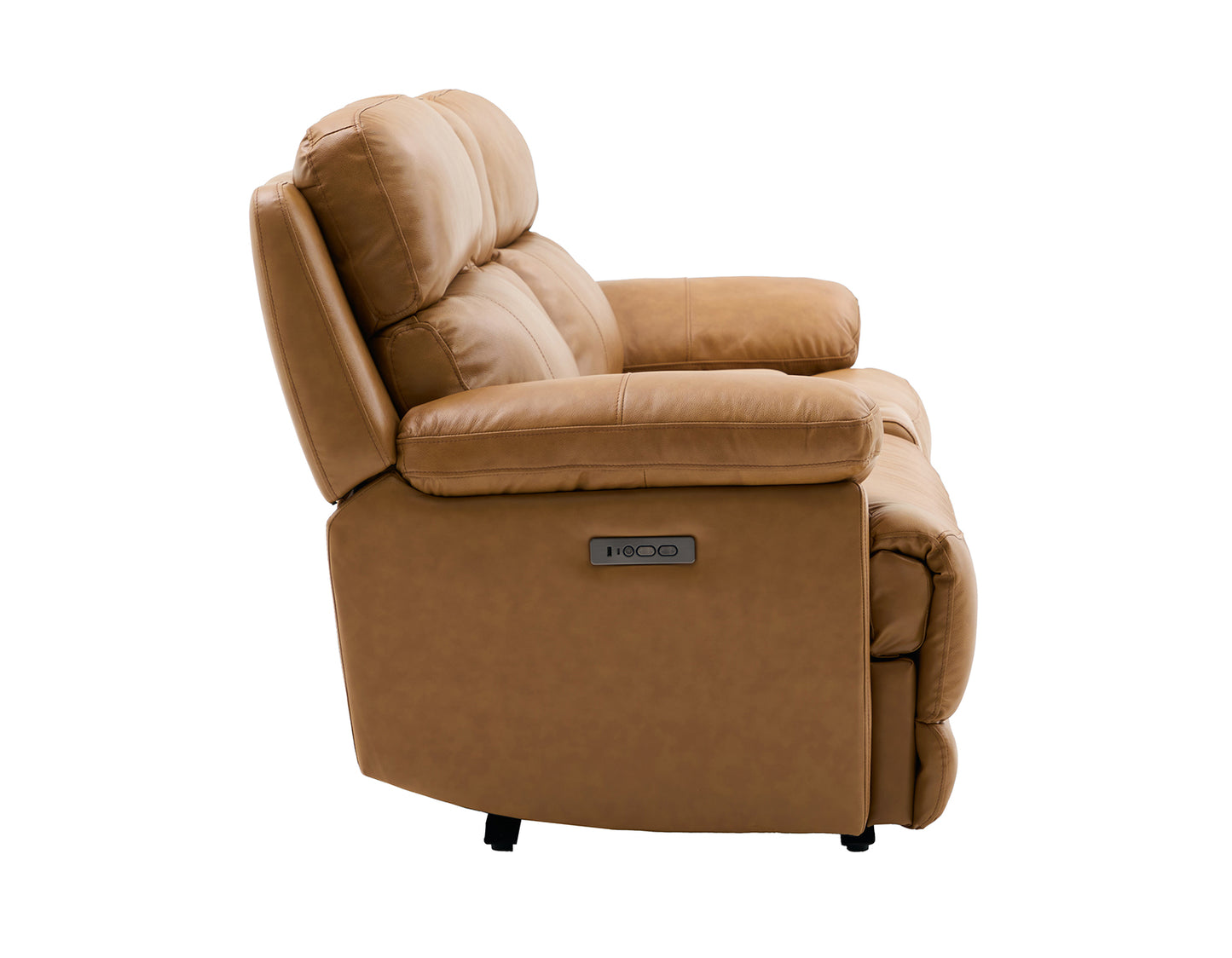 Gatlin Leather Dual-Power 3-Piece Reclining Console Loveseat