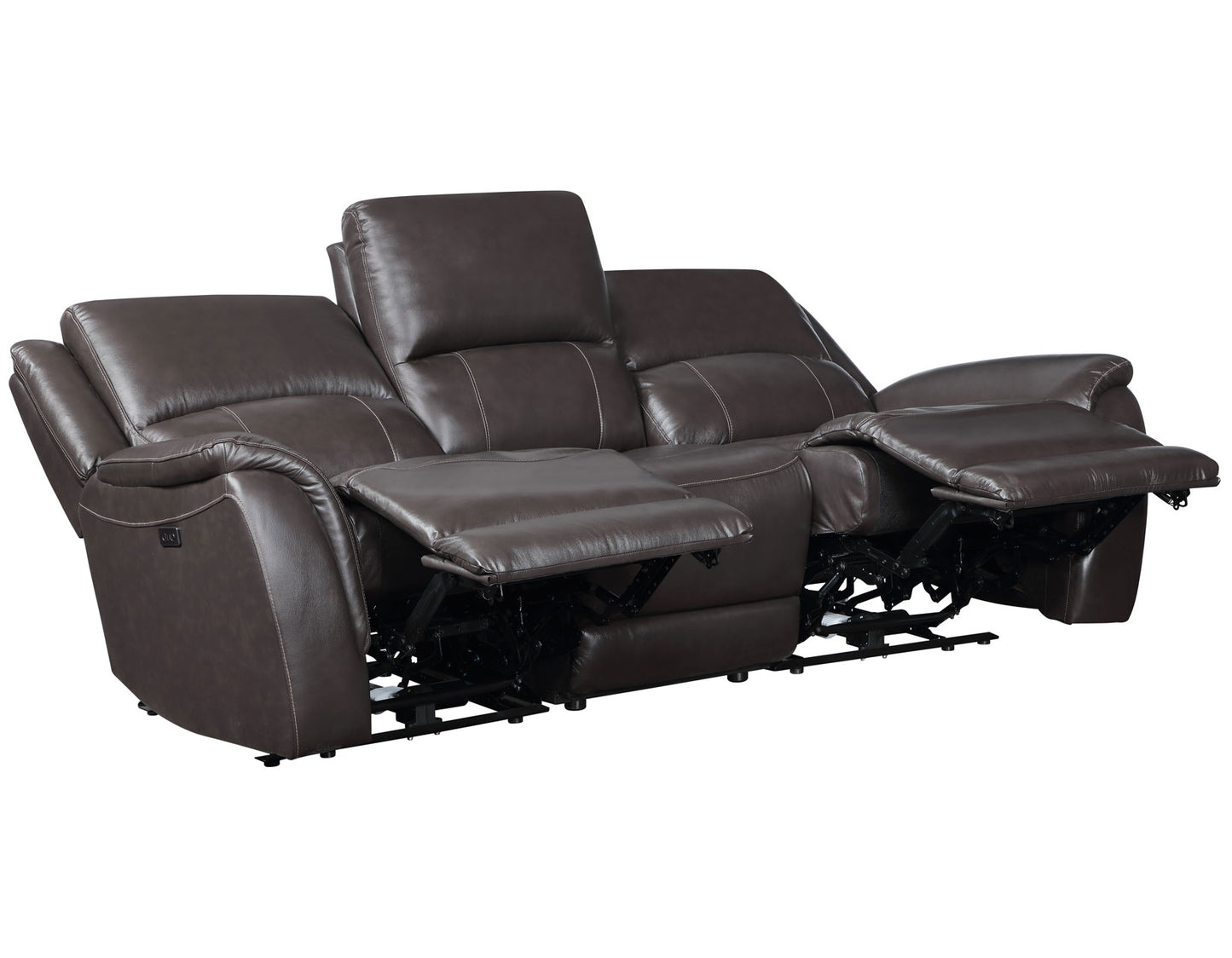 Alexandria Leather Power Reclining, Chocolate

91″ Sofa
80″ Loveseat Console
Recliner