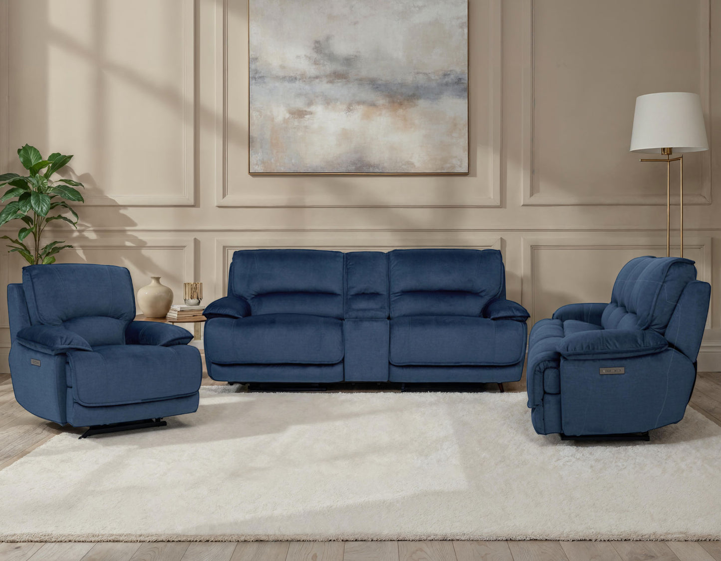 Olsen Dual-Power Zero-Gravity Reclining, Indigo

117″ Sofa
97″ Console Loveseat
Recliner