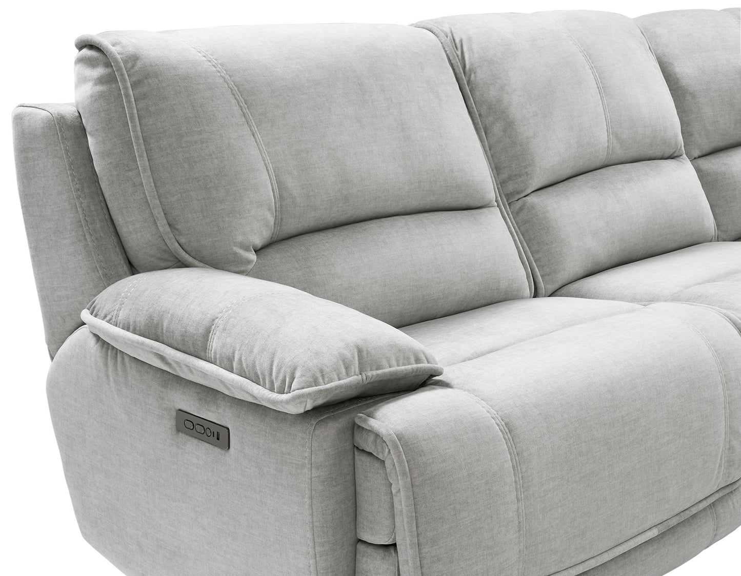 Olsen Dual-Power Zero-Gravity Reclining, Silver

117″ Sofa
97″ Console Loveseat
Recliner