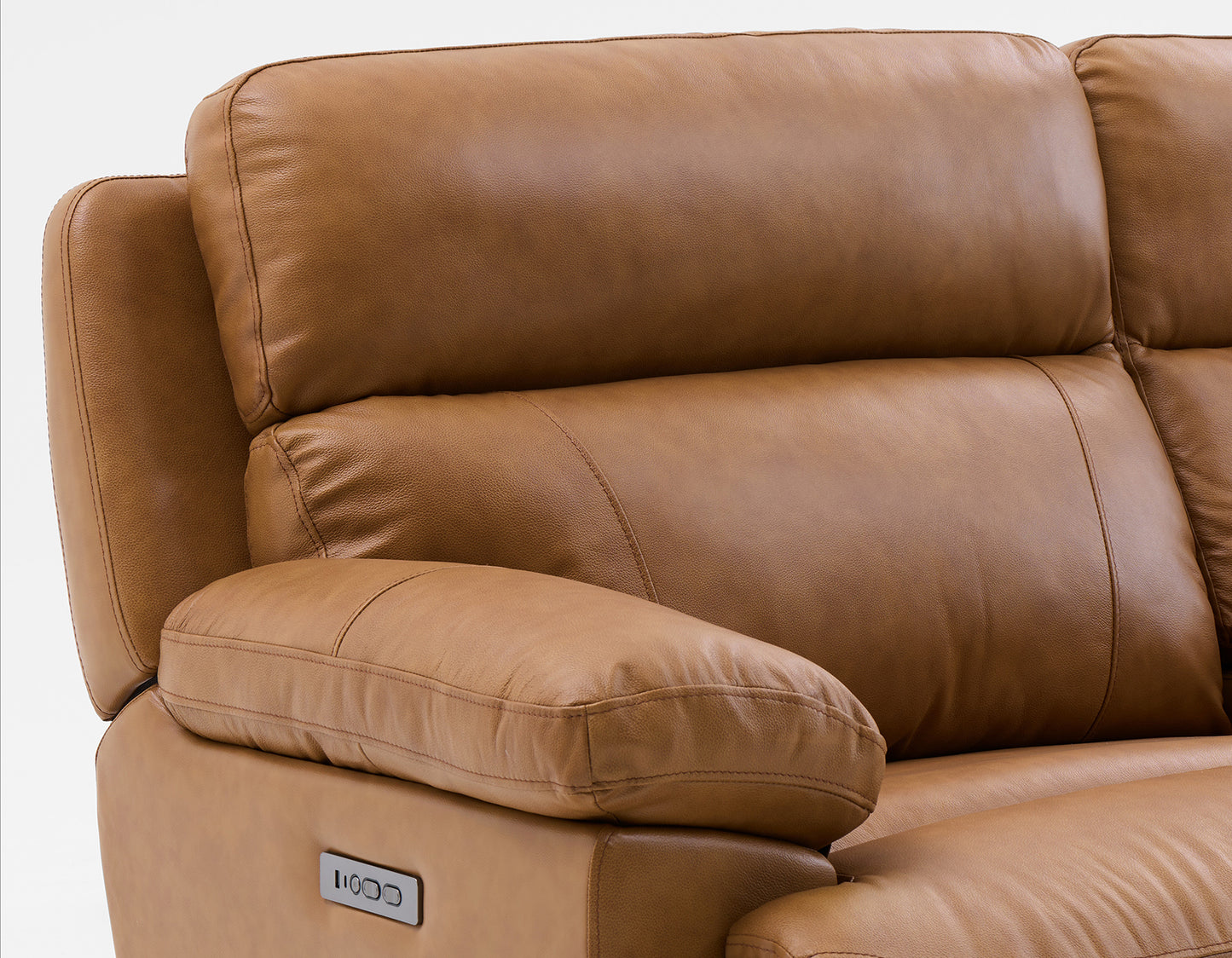 Gatlin Leather Dual-Power 2-Piece Reclining Loveseat
