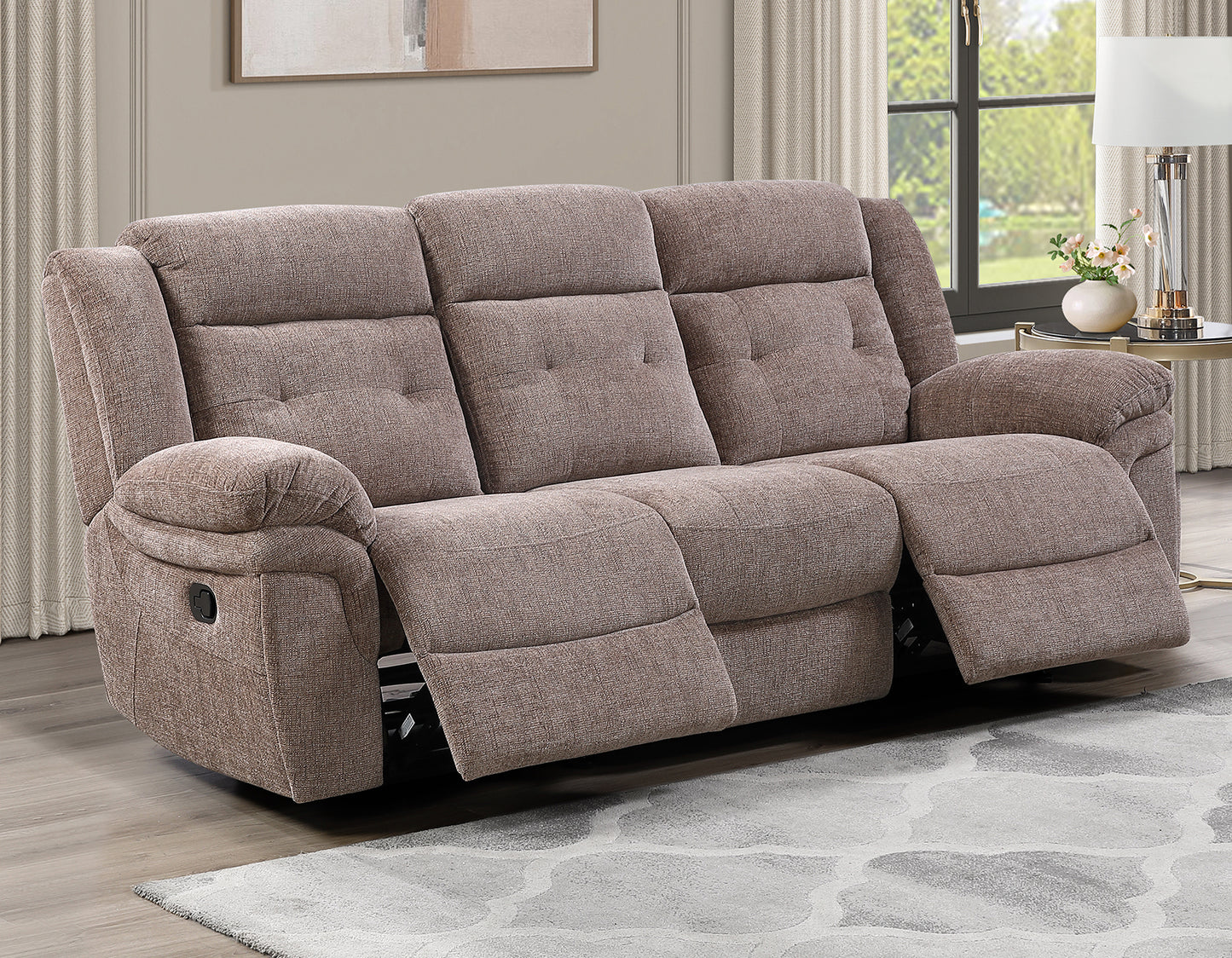 Sydney Manual Reclining

91″ Sofa
91″ Console Loveseat
Recliner
