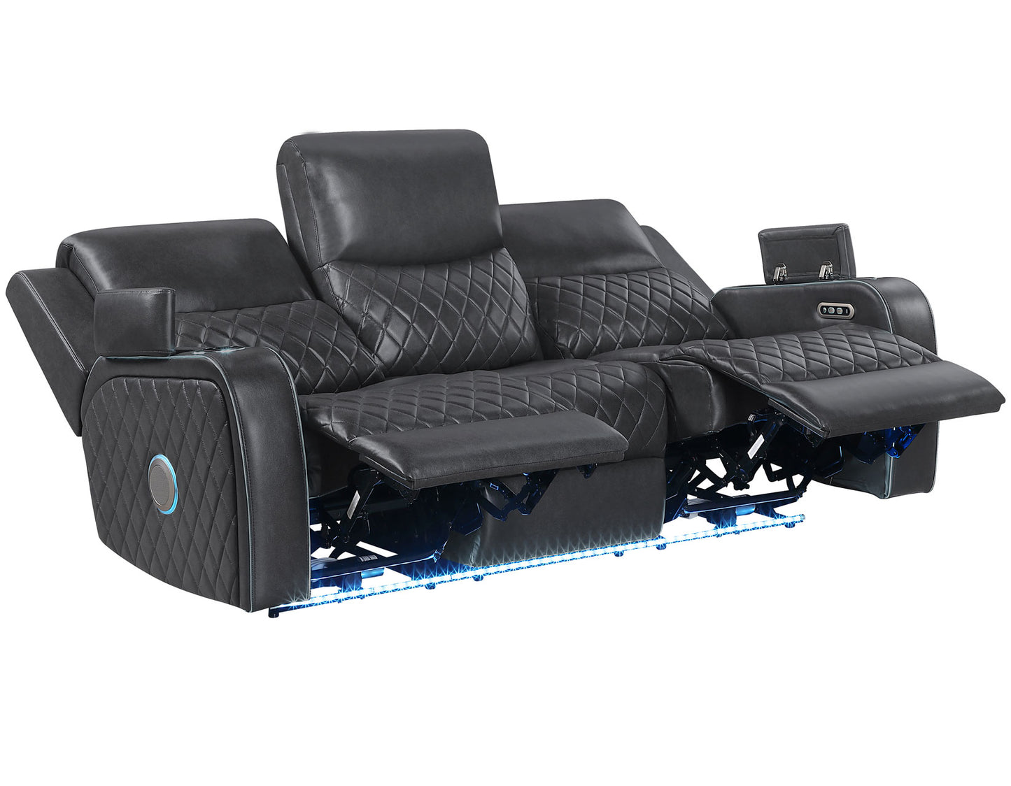 Luna Home Cinema Power Reclining, Charcoal

82″ Sofa
71″ Loveseat Console
Recliner