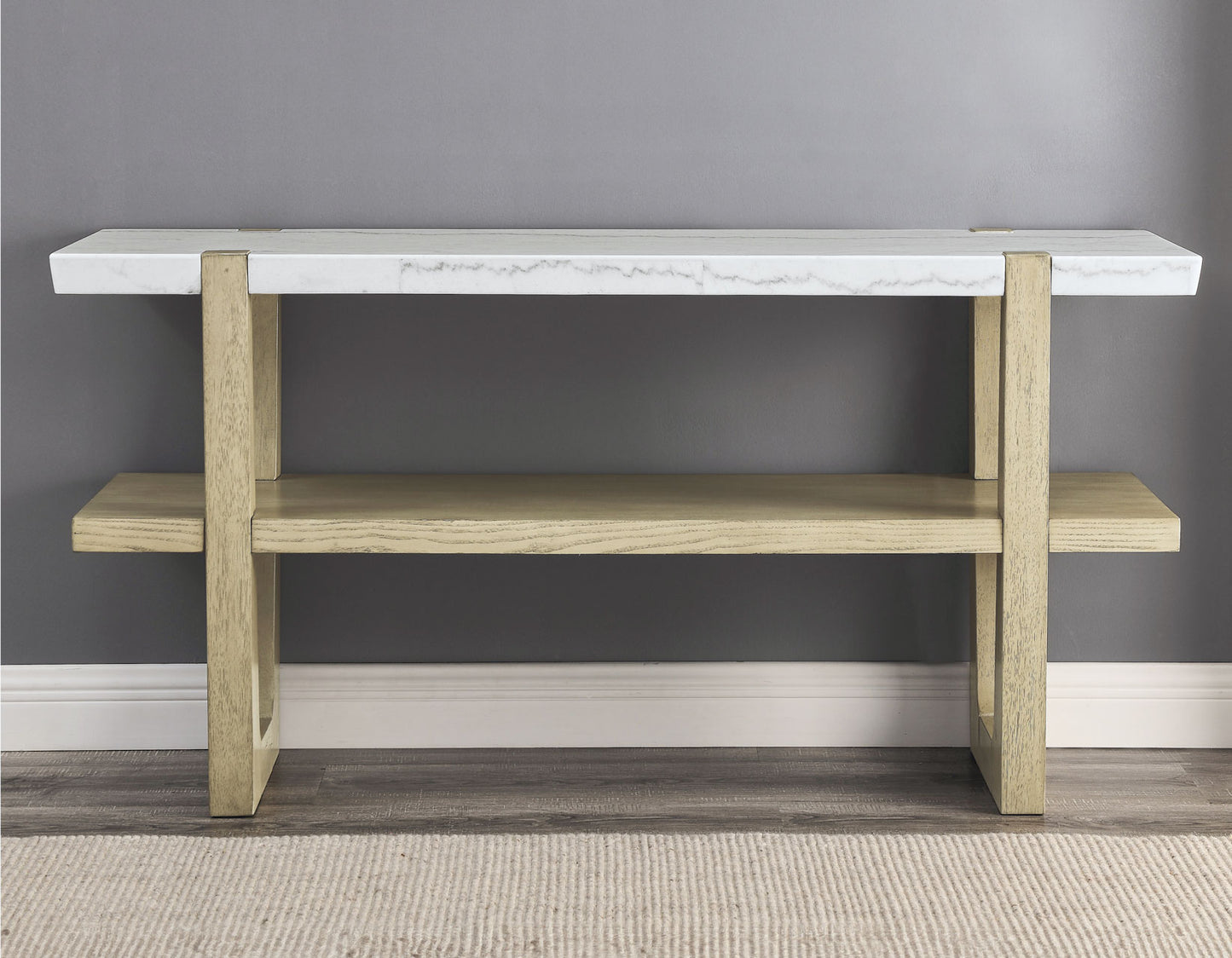 Perth, Sofa Table, White Marble Top