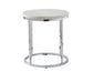 Echo, Chairside End Table, White Marble Top