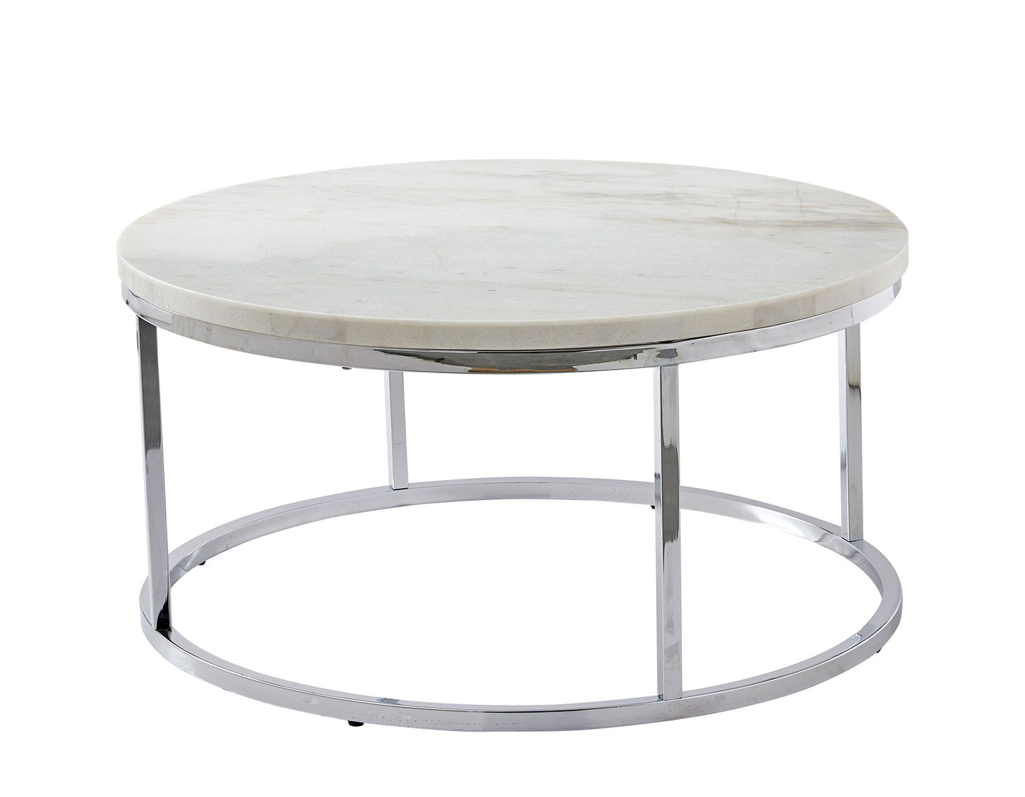 Echo, Chairside End Table, White Marble Top