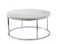 Echo, Chairside End Table, White Marble Top