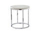 Echo, Chairside End Table, White Marble Top
