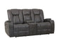 Marlow Console Loveseat, Manual Reclining, Charcoal