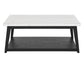 Vida, Cocktail Table, White Marble Top, Castered, Black