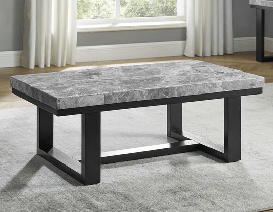 Artemis Cocktail Table, Gray Marble Top