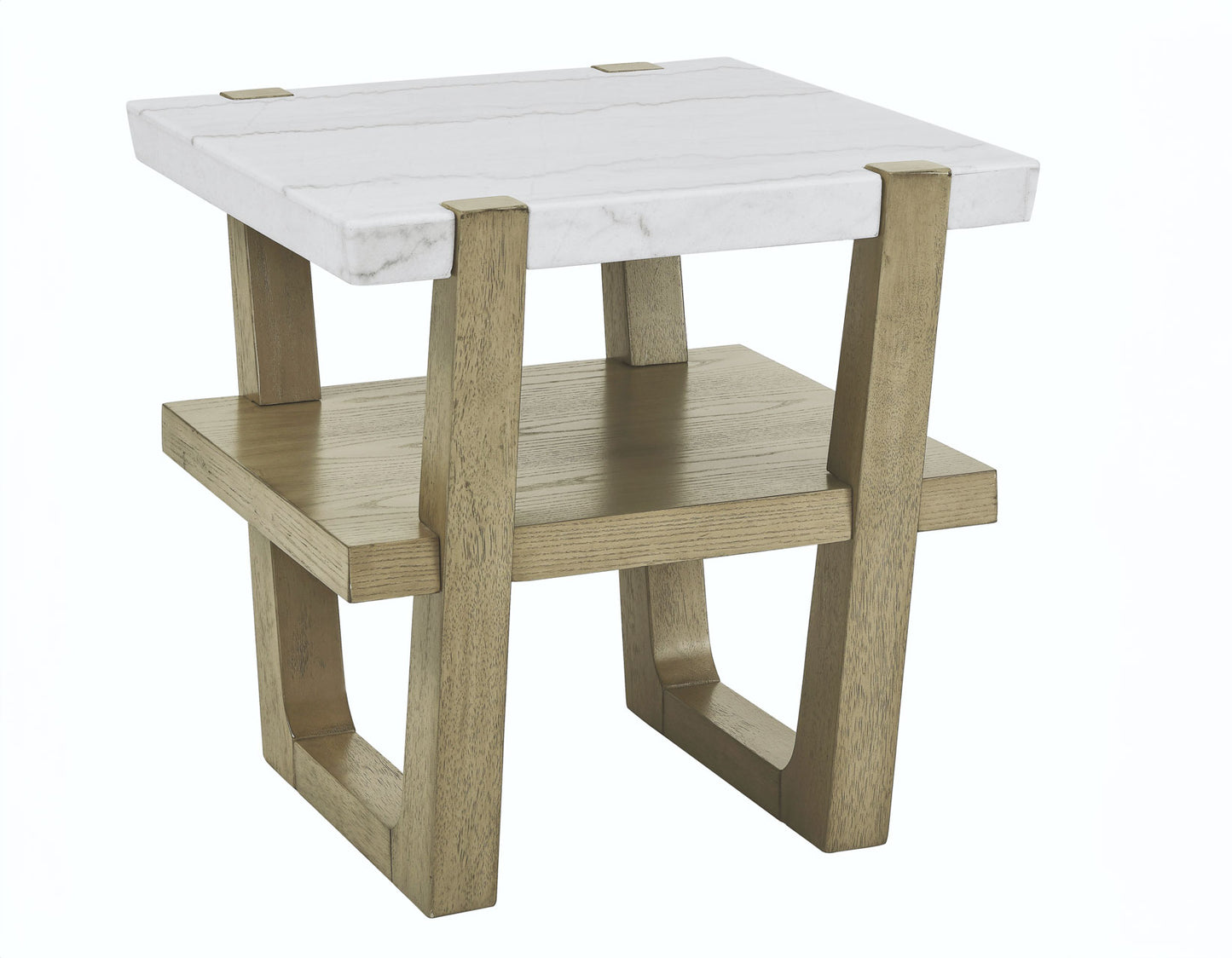 Perth, End Table, White Marble Top