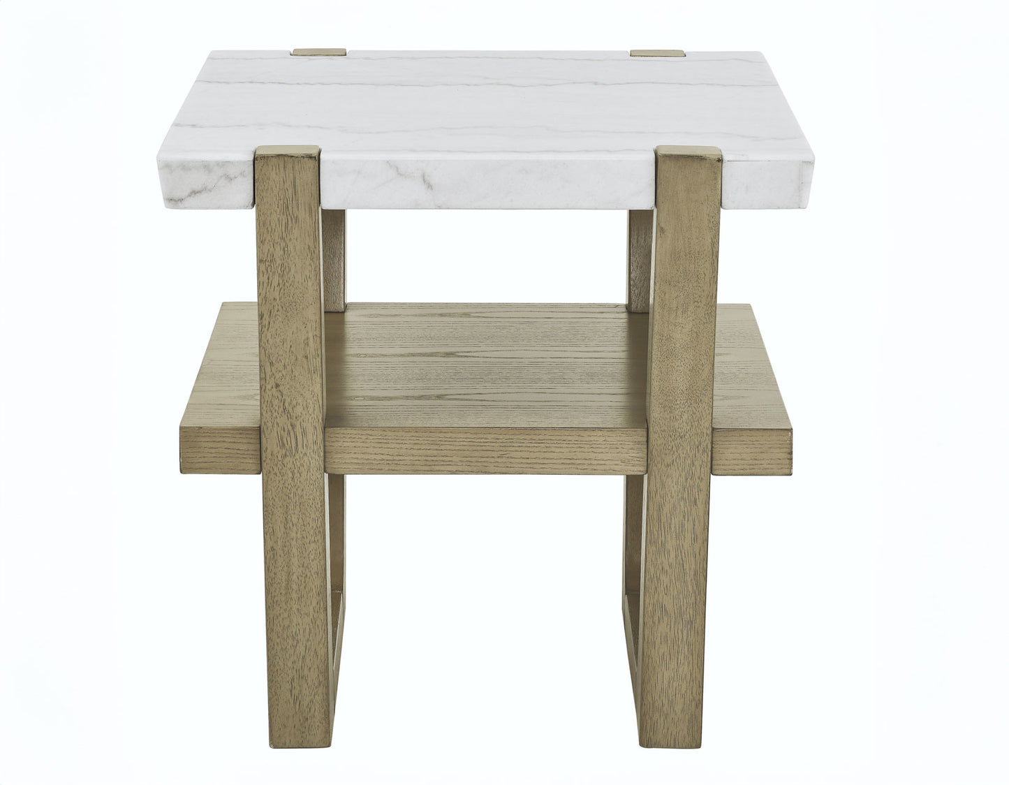 Perth, End Table, White Marble Top