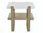 Perth, End Table, White Marble Top