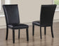 Artemis Side Chair, Black Vegan Leather Cover