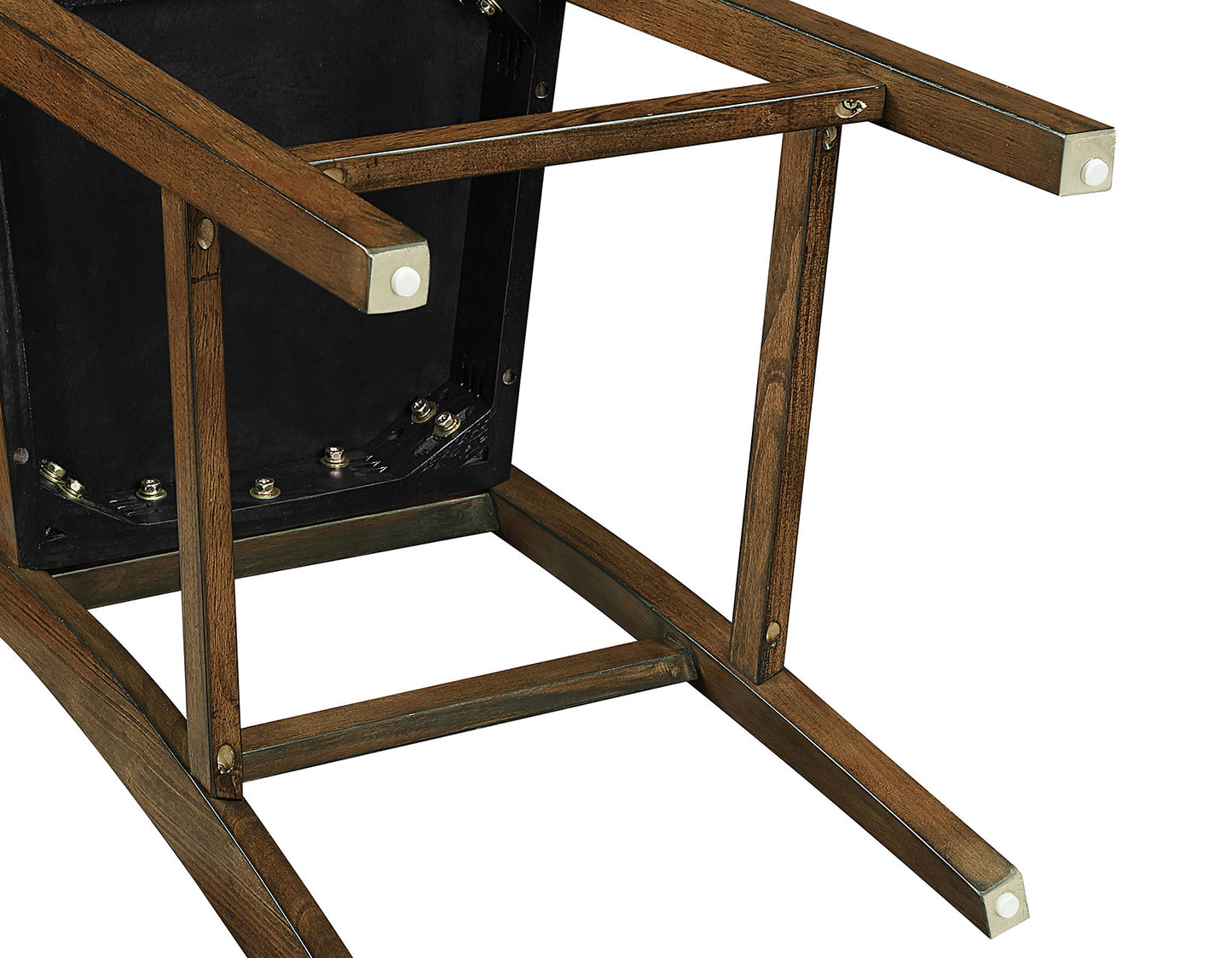 Joplin Solid Wood 24″ Farmhouse Counter Stool, Walnut Finish