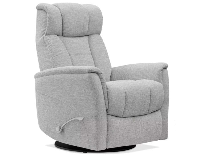 Saxton Manual Swivel Glider Recliner, Gray