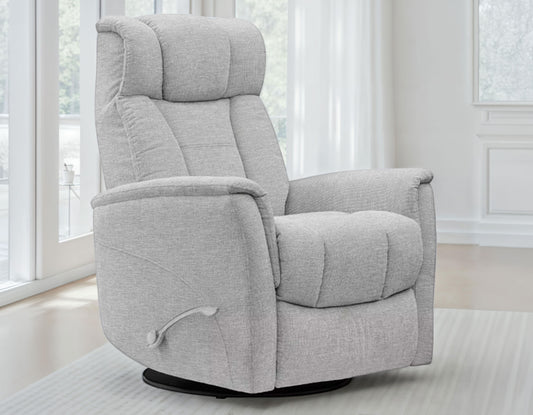 Saxton Manual Swivel Glider Recliner, Gray