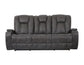 Marlow Sofa, Manual Reclining, Charcoal