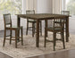 Joplin 42-54″ Counter Table with 12″ Leaf, Walnut Finish