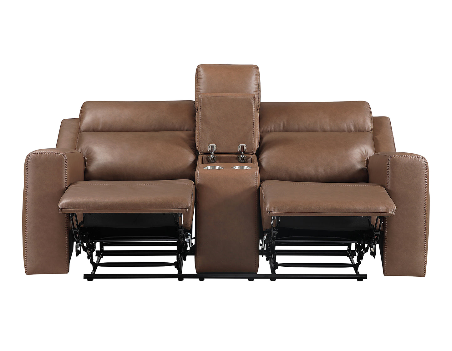 Barron Console Loveseat, Manual Reclining, Brown