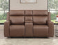Barron Console Loveseat, Manual Reclining, Brown