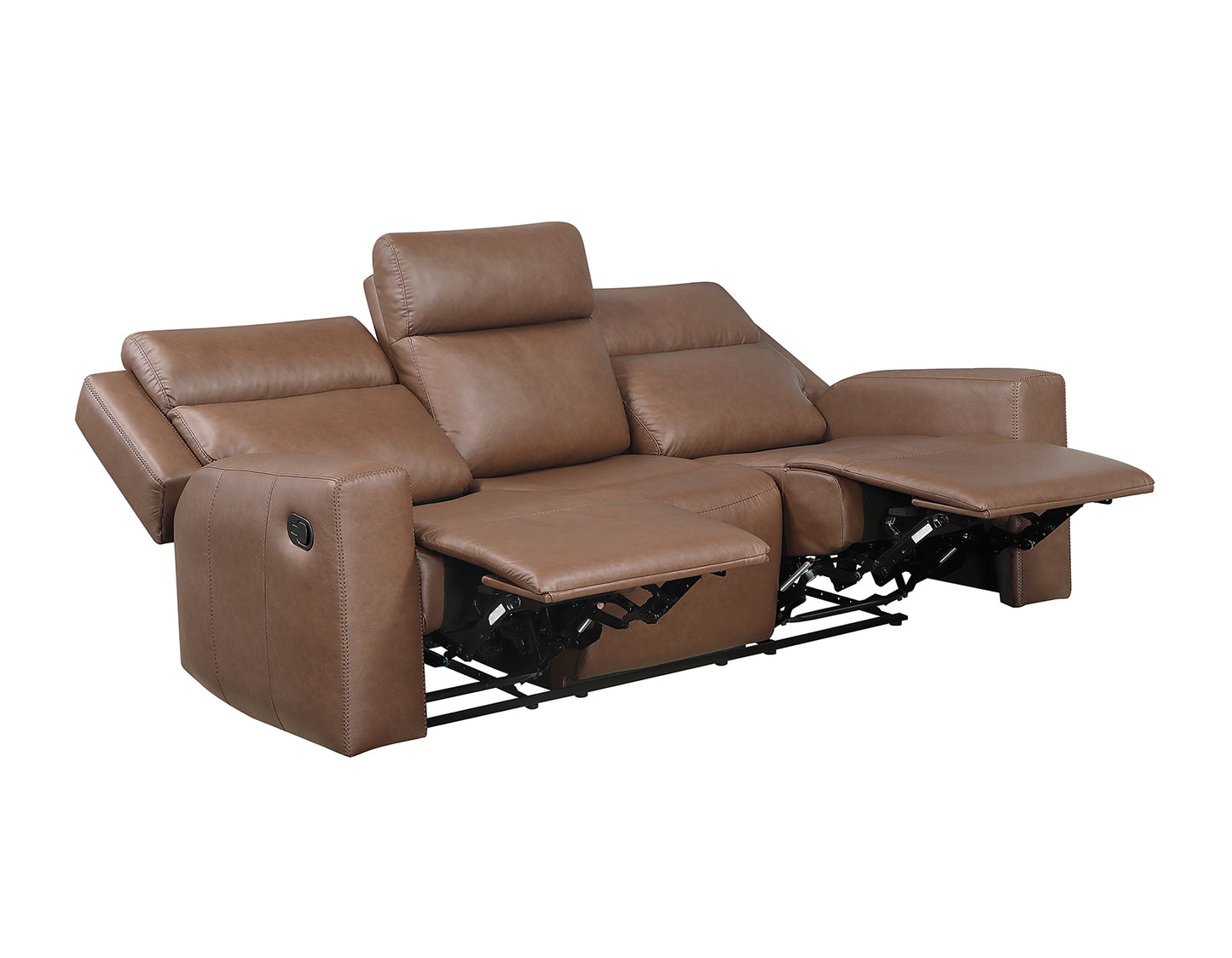 Barron Sofa, Manual Reclining, Brown
