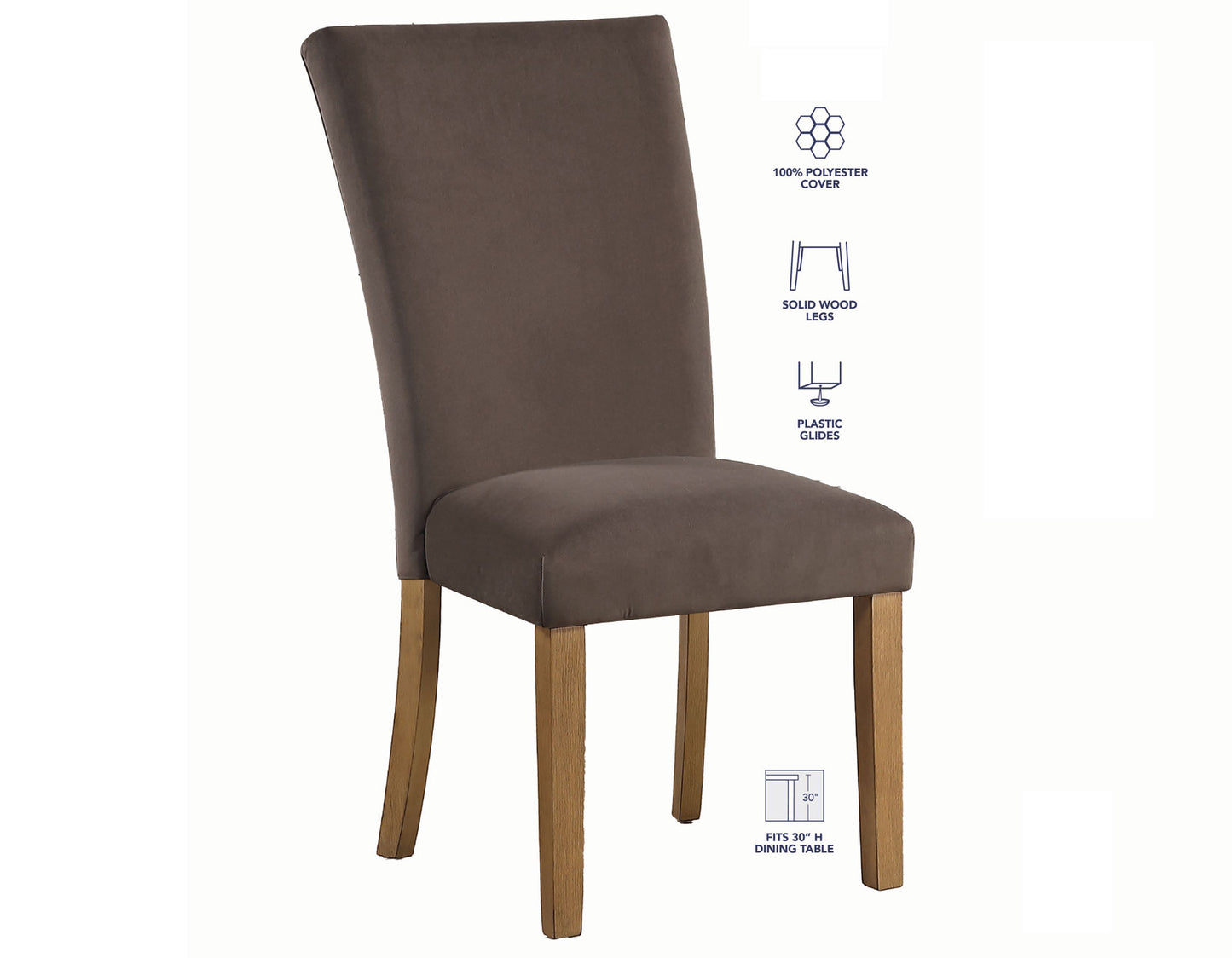 Artemis Side Chair, Brown Velvet