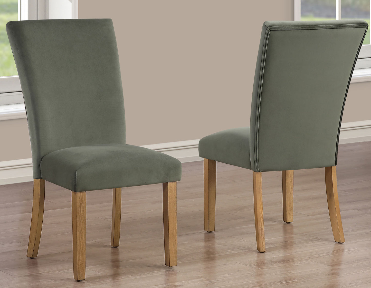 Artemis Side Chair, Green Velvet