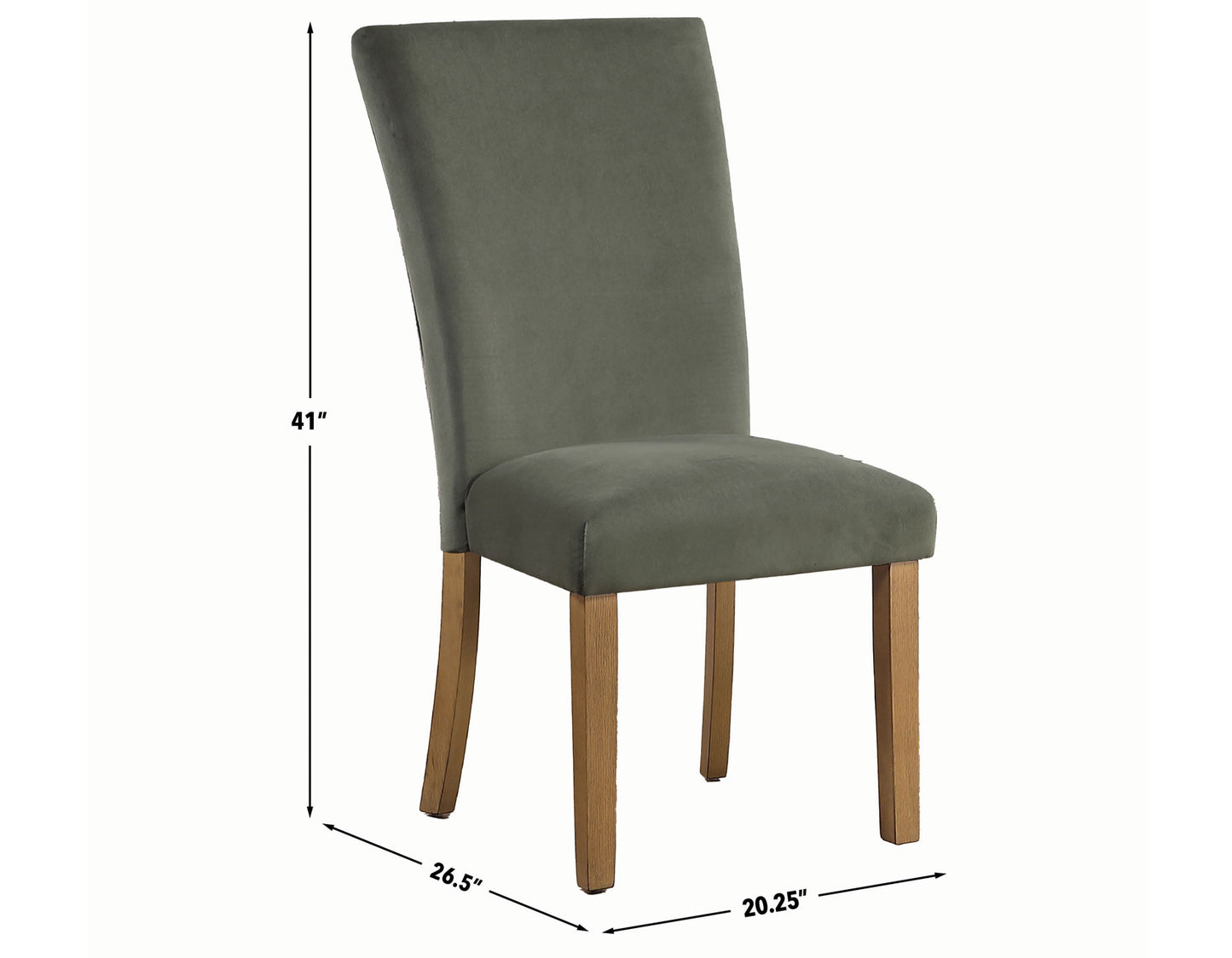 Artemis Side Chair, Green Velvet