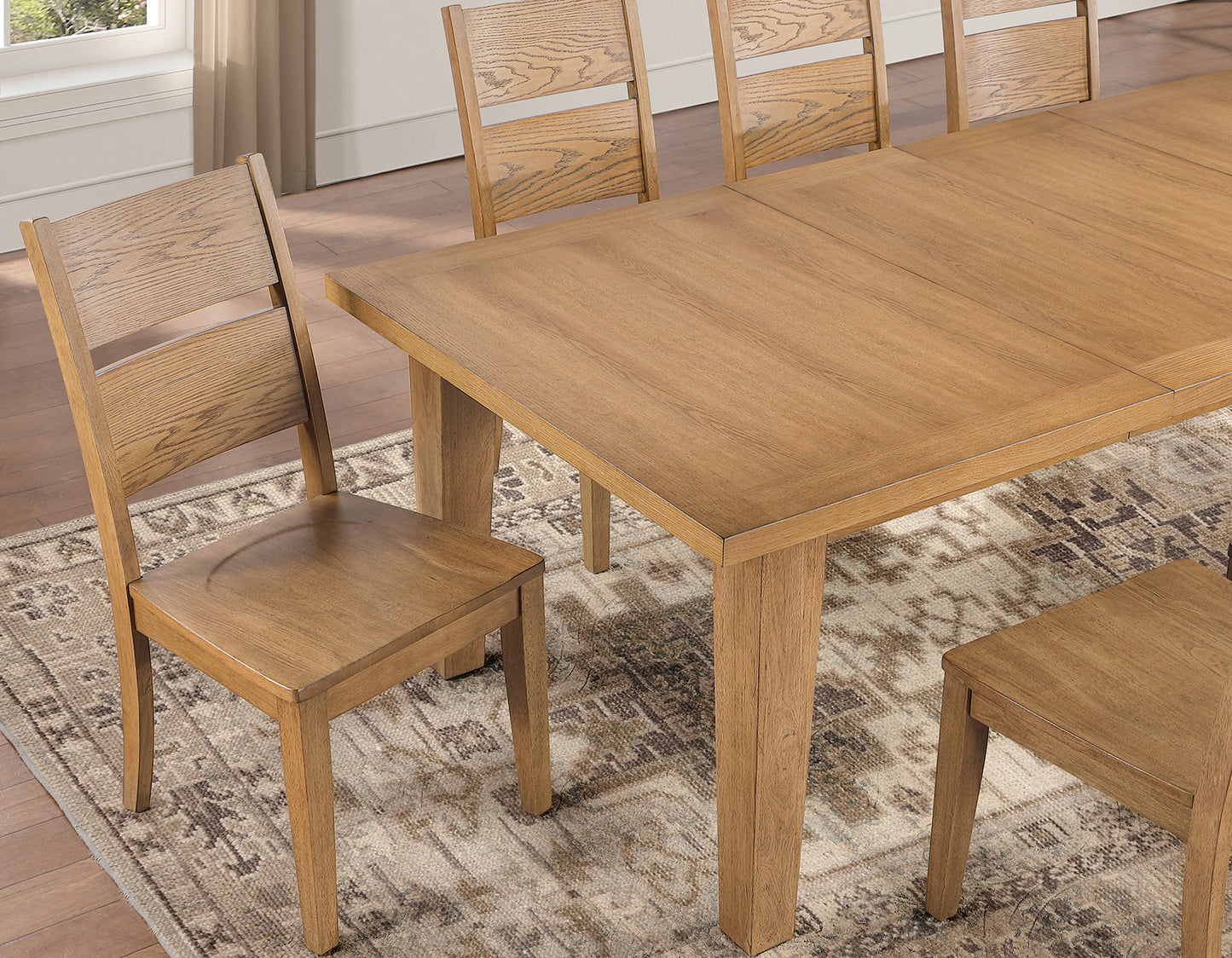 Sommerset 5-Piece 64-96″ Ladder Back Dining Set