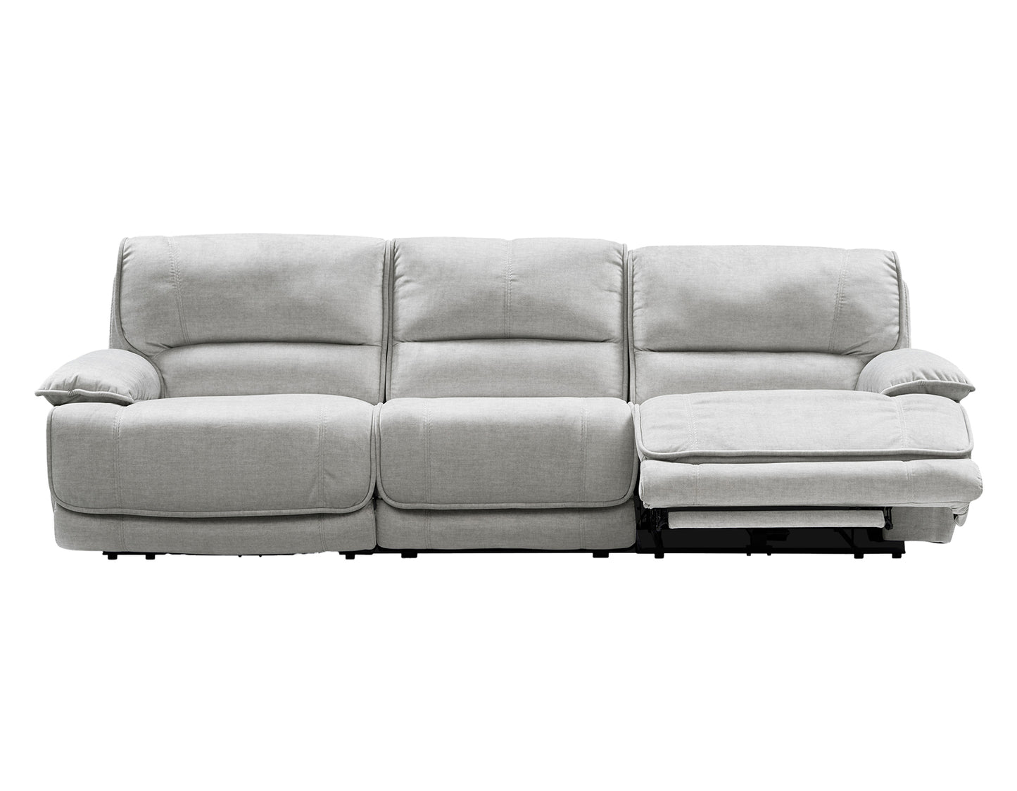 Olsen Sofa, Dual-Power Zero-Gravity Modular Reclining, Silver