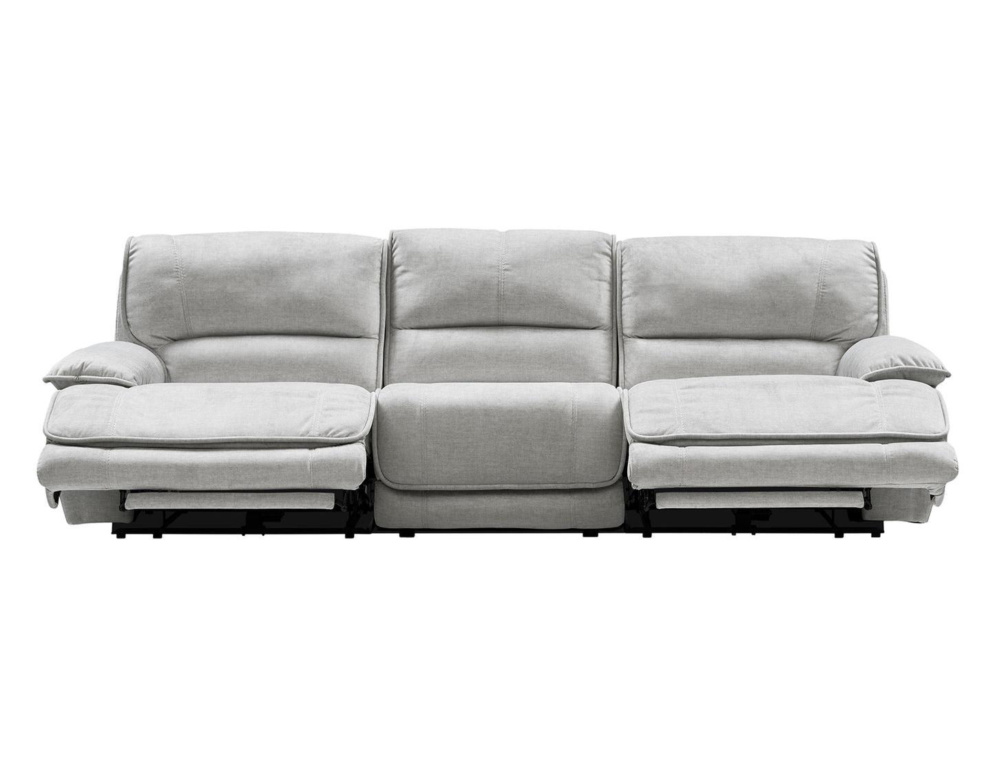 Olsen Sofa, Dual-Power Zero-Gravity Modular Reclining, Silver