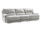 Olsen Sofa, Dual-Power Zero-Gravity Modular Reclining, Silver