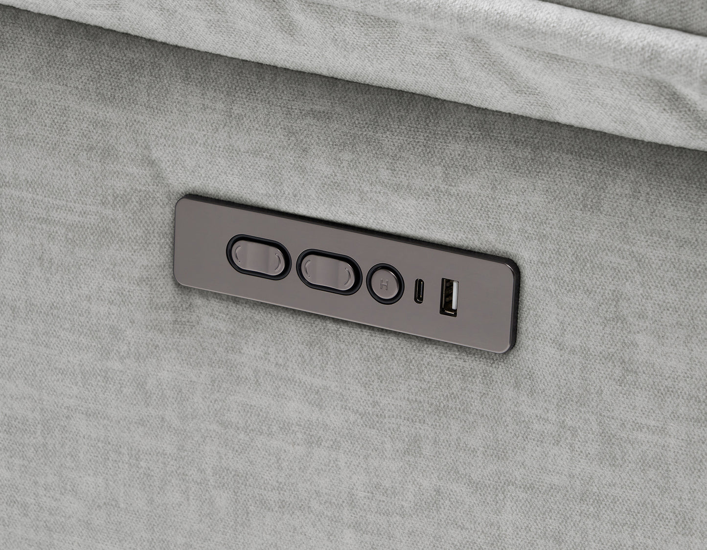Olsen Sofa, Dual-Power Zero-Gravity Modular Reclining, Silver