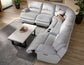 Olsen 6-Piece Sectional, Dual-Power Zero-Gravity Reclining, Silver